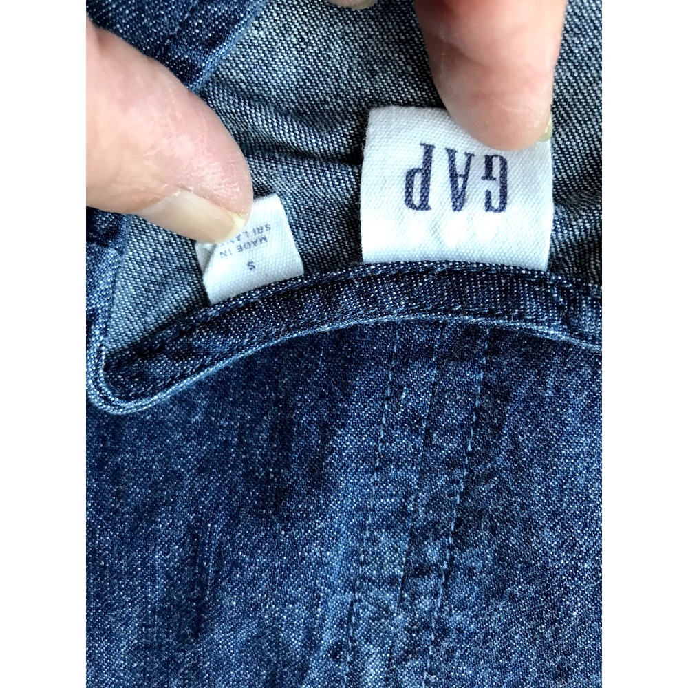Gap Denim Shift Dress with Bell Sleeves size S - Picture 4 of 7